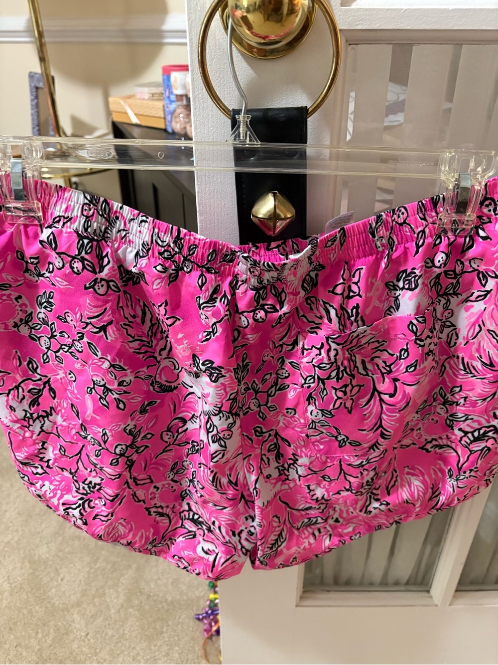Lilly Pulitzer Luxletic Vibrant Pink Floral Active Shorts - Picture 5 of 5